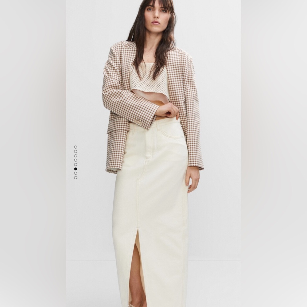 MANGO SLIT DENIM SKIRT - SIZE XS